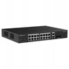 Šakotuvas Ruijie Networks RG-ES220GS-LP przełącznik sieciowy Zarządzany L2 Gigabit Ethernet (10/100/1000) Obsługa PoE Desktop Juodas