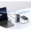 „Baseus Spacemate RD1 11w1 USB-C“ | 2xHDMI 4K@60Hz | 2xDP 4K@60Hz | 2xUSB-A 10Gb/s | USB-C 10Gb/s | RJ45 | USB-A 480Mb/s | USB-C PD | mini lizdas 3,5 mm | kroviklis EU pilka