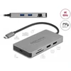„Delock USB Type-C™“ prijungimo stotelė 4K – dvigubas HDMI MST / USB 3.2 SD / LAN / PD 3.0
