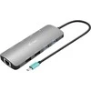 I-tec USB-C Metal Nano 2x HDMI LAN maitinimo tiekimas 100W