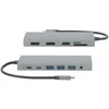 Mobilis 020028 doko stotelė Przewodowa USB 3.2 Gen 1 (3.1 Gen 1) Type-C Pilka