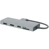 Mobilis 020028 doko stotelė Przewodowa USB 3.2 Gen 1 (3.1 Gen 1) Type-C Pilka