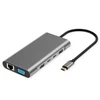 Šakotuvas Stacja/replikator Value Doko stotelė typu C, HDMI 4K, DP, VGA, Gigabit Ethernet, USB-C, USB-A, PD