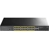 Šakotuvas Valdomas komutatorius - Cudy GS2028PS4 L2 Gigabit Ethernet PoE 1U Juodas