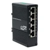 Šakotuvas Switch Exsys EX-62030MPOE miniatiūrinis 5 prievadų pramoninis Gigabit PoE+ komutatorius su valdymu per interneto sąsają
