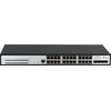 Šakotuvas „Extralink Chiron PRO“ valdomas L3 jungiklis 24xRJ45 GbE PoE/PoE+ 370 W, 4x SFP+, 19 colių stovas