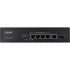 Šakotuvas „Switch InLine® PoE+“ gigabito tinklo komutatorius, 5 prievadų (4x PoE+), 1xSFP, 1Gb/s, darbalaukio, metalinis, be ventiliatoriaus