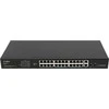 Šakotuvas LANBERG Switch Rack 19 colių RSFE-24P-2C-360 24x 100Mb PoE+ 2x Combo Gigabit 360W