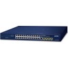 Šakotuvas PLANET IPv4/IPv6, 24 prievadų valdomas L2/L4 gigabito eternetas (10/100/1000) 1U Mėlyna