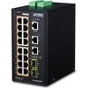 Šakotuvas PLANET IGS-20160HPT tinklo jungiklis Valdomas L2/L3 Gigabit Ethernet (10/100/1000) Maitinimas per Ethernet (PoE) Mėlyna, Baltas