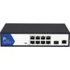 Šakotuvas Jungiklio vertė VALUE PoE+ Gigabit Ethernet jungiklis, 8+2 uplink prievadai (1x GbE + 1x SFP)