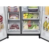 Šaldytuvas LG InstaView ™ ThinQ™ GSXV91MCAE American Šaldytuvas Šaldiklis Freestanding American door Juodas LED Touch LED