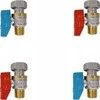 Samee Samee universalus tiesių vožtuvų komplektas dujiniams kombinuotiems katilams (2 vnt. x 1/2" + 2 vnt. x 3/4") ZBP-KIT-22-U
