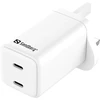 Sandberg kintamosios srovės įkroviklis su dvigubu USB-C, PD65W, JK