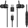 Ausinės „Sandberg“ USB-C/A įdėta ausinė su „Line-Mic“.