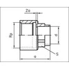 Sanha Bronzinė mufa 4270G GW 28mm x 3/4 colių (142702834)