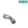 Sanha „NiroSan-Press“ 45° lenkimo PxP 76.1 jungtys