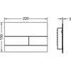 Sanplast SQUARE II nuleidimo mygtukas 3/6L METAL Baltas