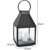 Saska Garden Žibintas lampionas LED 25 cm 3 žvakės Saska Gift & Decor