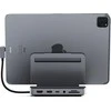 Port „Satechi Aliuminio“, skirta „iPad Pro“ (USB-C, USB-A, 4K HDMI, mikro / SD kortelių skaitytuvas, lizdo prievadas) (tarpinis pilkas)
