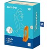 Satisfyer Candy Cane Mini Vibrator Juodas-Oranžinis - Compact Finger Model