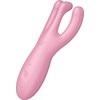 SATISFYER_Threesome 4 vibratorius, rožinis vibratorius