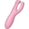 Satisfyer Threesome 4+ Lay-on Vibrator Bluetooth App Control Rožinė