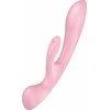 Satisfyer Triple Oh Light Rožinė daugiafunkcis vibratorius