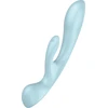 Satisfyer Triple Oh Light Mėlyna daugiafunkcis vibratorius