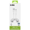 USB kabelis SBS Mobile USB-A - USB-C 1 m Baltas (TECABLETYPCS1W)