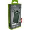 Nešiojamoji baterija SBS 10000 mAh 20W su integruotu USB-C laidu ir skaitmeniniu ekranu - žalias
