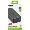 Fast charge power bank: 20,000 mAh, 2 USBs juodos spalvos