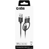 Kabelis SBS 3-in-1 USB/USB-C/MicroUSB/Lightning 1,2m