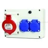 Scame Paviršinis konstrukcinis skirstomasis skydas 1x16A/5P 2x230V IP44 E-Box Scame 686.122 pilka