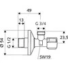 Kampinis ventilis Schell, 1/2'' x 3/4''