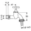 Schell Patikimas vožtuvas su 1 / 2 "chromo drugelio rankenėle (034050699)