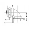Schneider Electric Anaconda tipo FCC DN 32 IP65 90 M32x1,5 712.932.4 grandinių įvorė