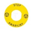 Schneider Electric ETYKIETA Geltona "STOP AWARYJNY"