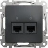 Schneider Electric GN.KOMP.2XRJ45 6UTP Juodas ANTIS SIŪLO DES