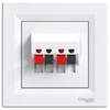 Schneider Electric Dvivietis ASFORA garsiakalbio lizdas su baltu rėmeliu - EPH5700121