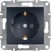 Lizdas Schneider Electric Asfora EPH2900171, įžemintas lizdas, IP20, juodas