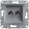 Schneider Electric Asfora kompiuterių lizdai 2 x RJ45 katė. 6 UTP be rėmelio (EPH4800162)