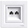 Schneider Electric Kompiuterių lizdai dviviečiai 2xRJ45 cat.6 balta - EPH4800121