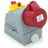 Schneider Electric N010TRG Fiksuotas maitinimo lizdas kombinuotas 16A/5P + pagrindinis jungiklis, ELS Elektrotechnika, N010TRG