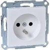 Schneider Electric Pluch-lizdas vienas rainelės žemės balta (MTN2500-0325)