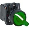 Schneider Electric Jungiklis 2 padėtis 22mm žalia 1Z 1R rankenėlė be grįžties su apšvietimu (XB5AK123B5)