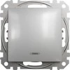 „Schneider Electric Sedna Design“ apšviestas 1 polių jungiklis, sidabrinis aliuminis SDD113101L