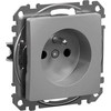 Schneider Electric Sedna Design, 2P+PE lizdas su langinėmis, sidabrinis aliuminis