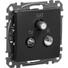 Schneider Electric GN.R/TV/SAT END 4DB Juodas ANTI-SONE DE