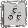 Schneider Electric Sedna Design, TV/SAT/SAT terminalo lizdas (4dB), sidabrinis aliuminis
